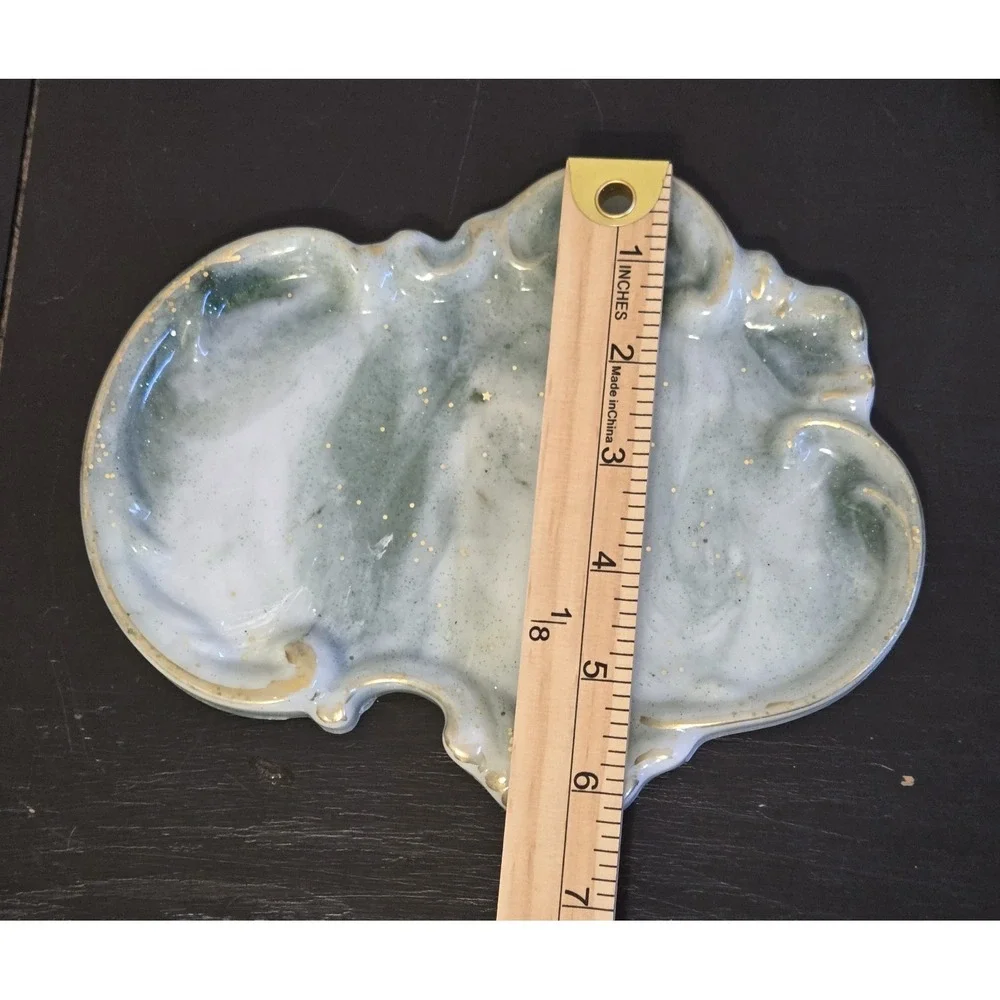 Antique Gold Trinket Tray  Baroque Resin Jewelry Trinket Dish‎ Handmade Decor